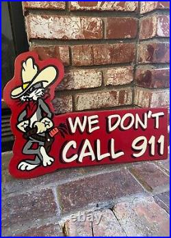 Handmade Vintage Bugs bunny Western Art Painted Bar sign game Room