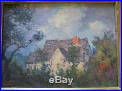 Harold Hughes Painting American Impressionism Vintage Landscape Antique Home