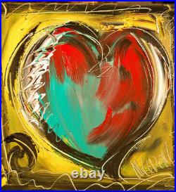 Heart Modern? Original Oil? Painting? Vintage? Impressionist? Art Signed Abstract