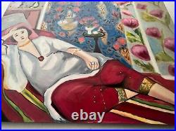 Henri Matisse Oil On Canvas Painting Signed & Stamped Unframed Piece
