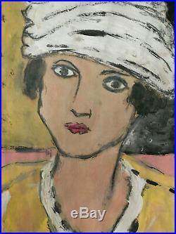 Henri Matisse Original Oil Painting Signed Female Portrait