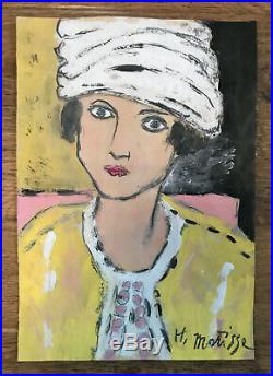 Henri Matisse Original Oil Painting Signed Female Portrait