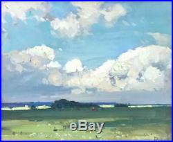Herbert Rollett (1872-1932) Signed Antique Impressionist Oil On Board Landscape