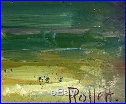 Herbert Rollett (1872-1932) Signed Antique Impressionist Oil On Board Landscape