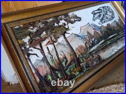 Huge Embellsihed Art- Millennium Falcon Vintage Painting Signed By Mister 8