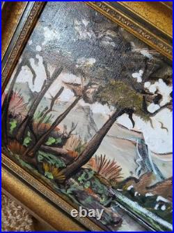 Huge Embellsihed Art- Millennium Falcon Vintage Painting Signed By Mister 8