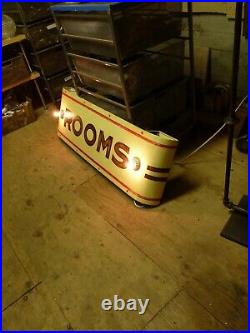 Illuminated Rooms hand painted vintage sign