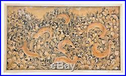Important Vintage Bali Ubud Painting Signed DEWA PUTU MOKOH Geckos Foraging