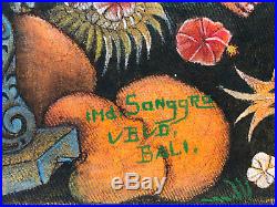 Important Vintage Bali Ubud Painting Signed I Made Sanggra (b. 1942)