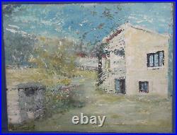 Impressionist landscape vintage oil painting signed