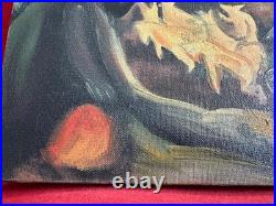 JACKSON POLLOCK oil painting on canvas, vtg stamped signed