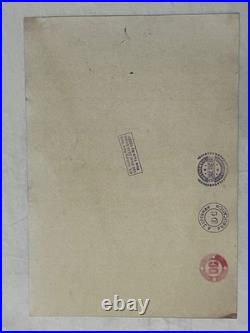 JOE SHUSTER painting DRAWING on old paper signed stamped vintage