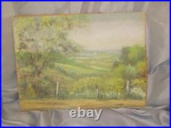 J. ENKEBOLL Vintage 1931 Scenic on 12x9in Cardboard Unframed ORIGINAL RARE FIND