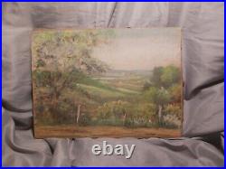 J. ENKEBOLL Vintage 1931 Scenic on 12x9in Cardboard Unframed ORIGINAL RARE FIND