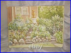 J. ENKEBOLL Vintage 1935 Monument Gardens 12x9in Cardboard Unframed ORIGINALOOAK