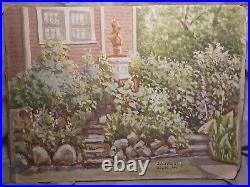 J. ENKEBOLL Vintage 1935 Monument Gardens 12x9in Cardboard Unframed ORIGINALOOAK