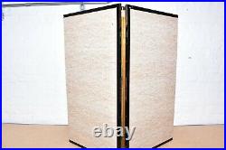 Japanese VTG Chinese 4 Panel Folding Screen Byobu Painted 72x36 atq Gold Signed