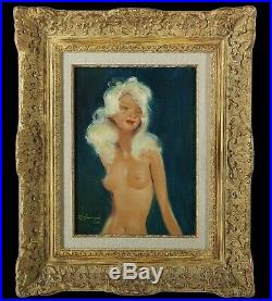 Jean Gabriel Domergue (French, 1889-1962) Oil on Board Nu de Femme Blonde
