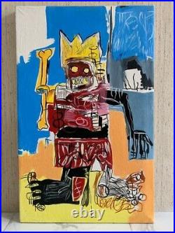 Jean Michel Basquiat Artist Oil Painting On Canvas Signed