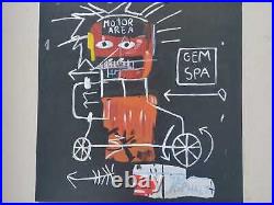 Jean-Michel Basquiat Painting on Canvas signed & stamped Vintage Art