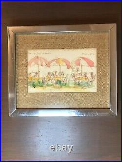 Jim Rabby Original Signed Watercolor Off The Square-Taxco 1973 Vintage