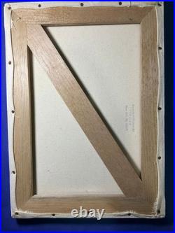 John Brack oil painting on canvas, vtg stamped signed