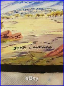 John Landara Aboriginal Artist Original vintage watercolour painting