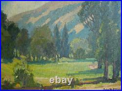 John W Sherman, Listed Plein Air California Landscape Impressionist Vintage Oil