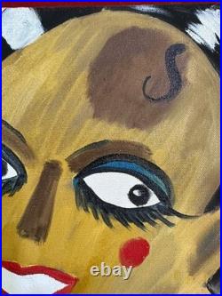 KEES VAN DONGEN oil painting on canvas, vtg stamped signed