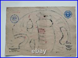 KEITH HARING LOT OF 4, Drawing on paper (Handmade) signed and stamped vtg art