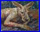 Kangaroo Original Oil? Painting? Vintage? Impressionist? Art Signed Abstract Animal