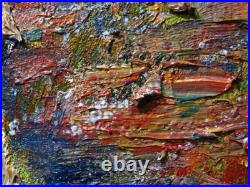 Kangaroo Original Oil? Painting? Vintage? Impressionist? Art Signed Abstract Animal