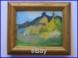 Kanne Signed MID Century Painting Abstract Expressionist Landscape Vintage 1950