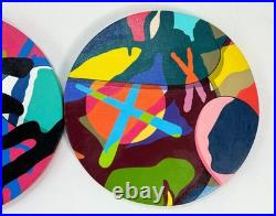 Kaws (Handmade) Acrylic On Canvas Signed Paintings, Vtg art
