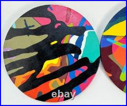 Kaws (Handmade) Acrylic On Canvas Signed Paintings, Vtg art