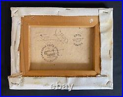 Keith Haring Painting on Canvas Rare 87, Signed Stamped Vintage