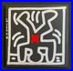 Keith Haring Painting on Vintage Unique Canvas SIGNED NYC POP SHOP