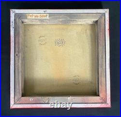 Keith Haring Painting on Vintage Unique Canvas SIGNED NYC POP SHOP