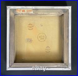 Keith Haring Painting on Vintage Unique Canvas SIGNED NYC POP SHOP