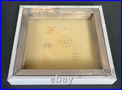 Keith Haring Painting on Vintage Unique Canvas SIGNED NYC POP SHOP