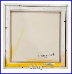 Keith Haring Radiant Baby Vintage Graffiti Pop Art Painting on Canvas (1990)