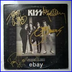 Kiss Dressed To Kill USA Lp Vintage Fully Signed In Gold Paint Pen Vinyl Lp