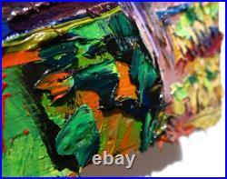 LANDSCAPE OIL? PAINTING? VINTAGE? IMPRESSIONISm? ART? SIGNED ABSTRACT ORIGINAL DECO A