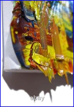 LANDSCAPE OIL? PAINTING? VINTAGE? IMPRESSIONISm? ART? SIGNED ABSTRACT ORIGINAL DECO A