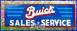 LARGE 36 Hand Painted Vintage Metal BUICK Sales Service Gas Oil Shop Sign