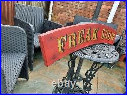LARGE Circus Freak Show Carnival Sign Fairground Sign Hand Painted