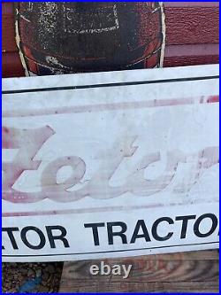 LARGE ORIGINAL Vintage ZETOR TRACTOR Dealership Dealer FARM SIGN Double Sided