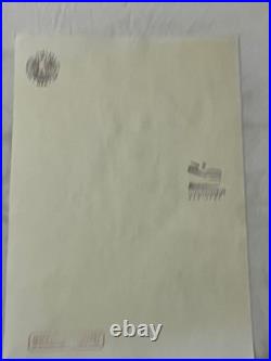 LEE GODIE painting DRAWING on old paper signed stamped vintage