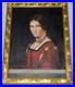 LEONARDO DA VINCI OIL ON CANVAS PAINTING Signed And Stamped Vtg Art