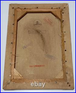 LEONARDO DA VINCI OIL ON CANVAS PAINTING Signed And Stamped Vtg Art